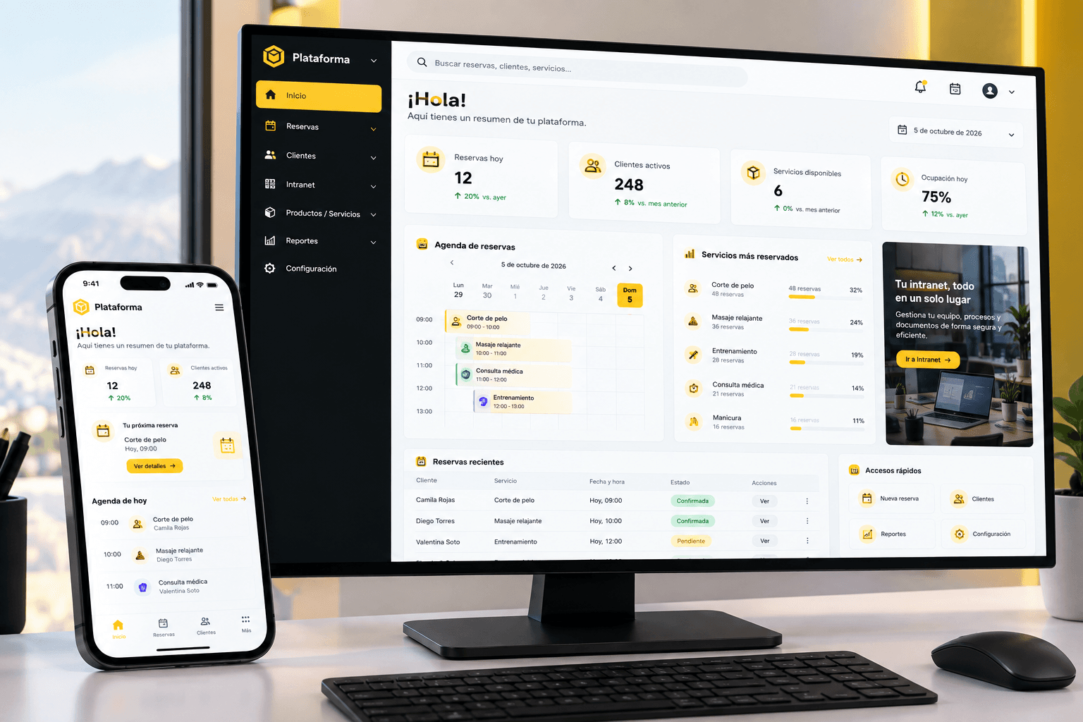 Plataformas, Intranets & Reservas